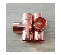 32mm Inner Dia x1.5mm Thickness Copper Equal Tee Socket Weld End Feed Coupler Plumbing Fitting Water Gas Oil
