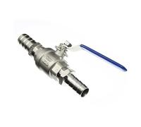 32mm OD Hose Barb 304 Stainless Steel Two Way Drain Ball Valve For Water