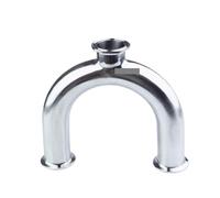 32mm Pipe OD 1.5" Tri Clamp U Shaped Bend 3 Way SUS 304 Stainless Fitting Spliter Homebrew Beer
