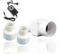 32mm Ventola Aspirazione Regolabile 36m³/h Estrattore aria in linea con Controllore di Velocità Variabile, 6W Basso Consumo, Ventola Aspiratore per Fognatura, Garage, Serra, Pet, 32mm