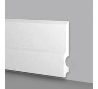 32mt di Battiscopa in polimeri sagomato Ducale Vittoriano 130x18mm CF14 Bianco