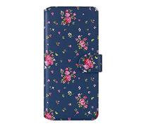 32nd Floreale Series 2.0 - Custodia a Portafoglio in Pelle PU per Samsung Galaxy A21S (2020), Case Realizzato in Pelle Sintetica con Diversi Comparti e Chiusura Magnetica - Vintage Rosa Blu