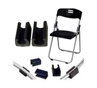 32pcs Chair Foot Glider Tube End Cap Buffer Cap Stopper Furniture Floor Protector U Shape Plastic Chair Caps,Chair Leg Caps Silicone Tube Clamp (14mm,