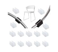 32pcs Chair Leg Glider Tube End Cap Buffer Cap Stopper Furniture Floor Protector U Shape Plastic Chair Caps (10mm,white