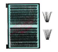 32Pcs Ciglia Finte Ciuffetti 60D 80D, Extension Cigliai D Curl individuali Ciglia Finte fai da te Extension Ciglia Ciuffetti Ciglia Finte invisibili ultra sottili(Mix10-16mm)