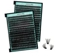 32Pcs Ciuffetti Ciglia Finte 100D, Extension D Curl Individuale Fai Da Te, Invisibili Ultra Sottili (Mix10-16mm)