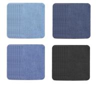 32PCS Decorazione e Riparazione Jean di Alta Stirabili Toppe Dentro 7.5 x 11 cm, Toppe per Stirare Jeans, toppe termoadesive, Varie Tonalità Blu, 100% Cotone, Ideali per Aggiusti e Decoro Creativo
