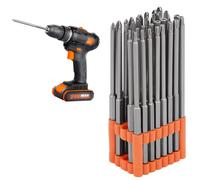32pcs Set Cacciaviti Precisione,Extra Lunghi (150 mm), S2 Acciaio,Include Punte Torx, Phillips, Esagonali, Taglio, Doppia Estremità, Fornito con supporto per Riporli, Adatto per Trapani Elettrici