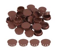 32Pcs Tappi di Chiusura Rotondi in Nylon Plastico 32mm Marrone-Rosso per Fori