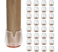 32PCS Tappi per gambe per sedie, copritavolo per mobili, adatti per gambe tonde 17-21mm, cuscinetti per piedi anti-graffi, cuscinetti in feltro antiscivolo, set per pavimenti in legno di silicone roto