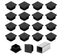 32Pcs Tappi Quadrati per Tubi 30mm Nero per Tubazioni con Foro