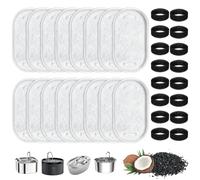 32Pezzi Filtri Fontanella per Gatti, 16Pezzi Filtro Fontanella per Gatti e 16 Pezzi di Filtro in Schiuma, Filtro di Ricambio per Fontana, Filtri per Fontanella Gatto da 3,2L/2L