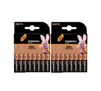 32X Duracell AAA Plus Alcalina (2 Blister Da 16 Batterie) 32 Pile Mini Stilo