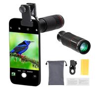 32X Long Focus Telephoto Phone Lens for iPhone and Android, Zoom Cellphone Camera Lens with Phone Clip for Picture Video Taking