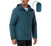 33,000ft Giacca impermeabile da uomo, per attività all'aria aperta, leggera, per il tempo libero, impermeabile, con cappuccio, Cina blu, L