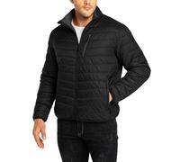 33,000ft Gilet Smanicato uomo Invernale Leggero Con Colletto Alto Giubbotto Giacca Trapuntata da uomo Impacchettabile per uomini corsa golf escursioni equitazione Nero S