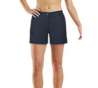 33,000ft Pantaloni corti da trekking, da donna, elasticizzati, leggeri, estivi, UPF50+, per escursioni, campeggio, viaggi, grigio scuro, 46