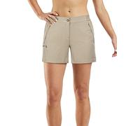 33,000ft Pantaloni corti da trekking, da donna, elasticizzati, leggeri, estivi, UPF50+, per escursioni, campeggio, viaggi, cachi, 48