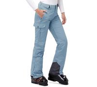 33,000ft Pantaloni da sci da donna, impermeabili, antivento, in softshell, con calda imbottitura, per escursionismo, Azzurro, M