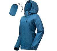 33,000ft Rain Jacket Women, impermeabile leggero con cappuccio Packable Breathable Coat ideale per la corsa e l'escursionismo