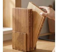 33×25,5×2 cm Tagliere in Acacia a Forma di Libro, Set di 3 Taglieri in Legno con Supporto, Taglieri Stile Libro Grandi per Carne, Verdure, Formaggio, Set Regalo da Cucina Naturale Senza BPA