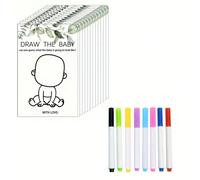 33/58 pezzi Set Giochi festa di nascità, Gioco Rivelazione Sesso per Maschio o Femmina - Forniture Festa festa di nascità - Indovina Come Sarà il Bambino? 50 pezzi Carte Memo Gioco Divertente Festa Do