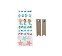 33 adesivi 3D Mare + 20 etichette kraft Fanion