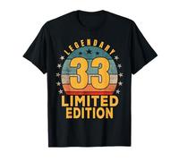 33° Compleanno Edizione Limitata Legendary Vintage Retro Maglietta