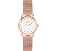 33 ELEMENT Orologio analogico al quarzo da donna con vetro zaffiro, cassa e cinturino in acciaio inossidabile 30WR, oro rosa, Classico