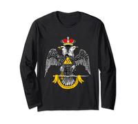 33° grado Mason T Shirt Masonic Tee Scottish Rite Down Maglia a Manica