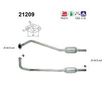 33 KW 45 CV CATALIZZATORE PER Vauxhall Corsa MK I (B) S93 1.2i