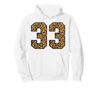 33 Numero Leopard Trentatré Sport di Squadra Varsity Matching Felpa con Cappuccio