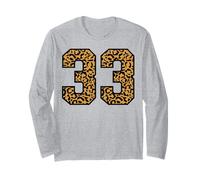 33 Numero Leopard Trentatré Sport di Squadra Varsity Matching Maglia a Manica