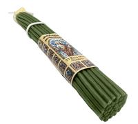 33 pezzi candele da chiesa in cera d'api sacra verde da Gerusalemme Terra San...