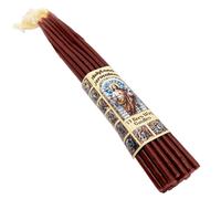 33 pezzi candele da chiesa in cera d'api santa rosso scuro da Gerusalemme Ter...