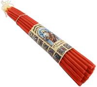 33 pezzi candele rosse in cera d'api santa da chiesa di Gerusalemme Gesù Terr...