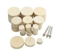 33 pezzi di feltro di lana for lucidatura, dischi for lucidatura, dischi abrasivi for specchi, tamponi for levigatura, gambo da 3 mm, for trapano, utensile rotante