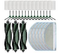 (33 Pezzi) Roomba 105 Combo Parti Di Ricambio per iRobot Combo Essential Robot Y0140 Y0110 Q0520, Combo 2 Essential Accessori, 12 Filtri, 12 Spazzole Laterali, 6 Panni Per Mocio, 3 Spazzole a Rullo