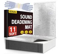 33 tappetini fonoassorbenti per auto, 450 x 250 x 2 mm, autoadesivi, fonoassorbenti, in schiuma, ignifughi, resistenti all'umidità, impermeabili