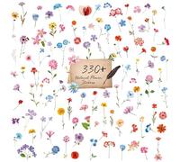 330+ PCS Adesivi Naturali per Fiori, Adesivi Floreali Autadesivi in PVC Naturale per Album di Ritagli, Laptop, Diario, Progetti Fai-da-Te, Decorazioni per Feste a Tema Primavera