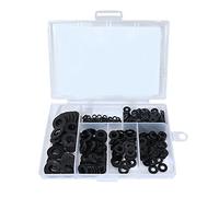 330 pezzi Rondelle in nylon Distanziatori in plastica Guarnizioni Rondelle piatte Set M2.5/M3/M4/M5/M6/M8 Kit anello guarnizione isolante(Black Washer Kit)