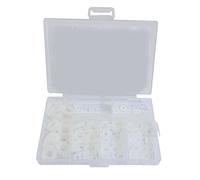 330 pezzi Rondelle in nylon Distanziatori in plastica Guarnizioni Rondelle piatte Set M2.5/M3/M4/M5/M6/M8 Kit anello guarnizione isolante(White Washer Kit)