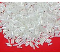 3300 Perline di Vetro da 6 mm, Bugle in Vetro, Tubo, Bacchette, di Pietra (Cristallo Trasparente Ab)