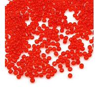 3300 perline rocailles in vetro da 3 mm, 8/0, 14 colori trasparenti a scelta, colore: rosso