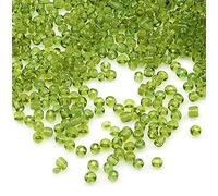 3300 perline rocailles in vetro da 3 mm, 8/0, 14 colori trasparenti a scelta, colore: verde chiaro