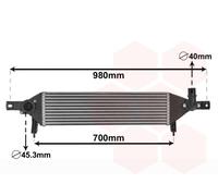 33004409 VAN WEZEL Intercooler per NISSAN
