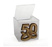33011 Bomboniere 25 pz Scatola portagioie plastica Fedi 50 Anniversario Nozze
