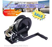 3306.93lbs verricello manuale verricello a manovella verricello per barche con cavo 32.81ft 4:1/8:1
