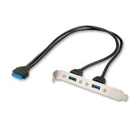 33096 Lindy PC Back Plate, USB 3.0, 2 Port