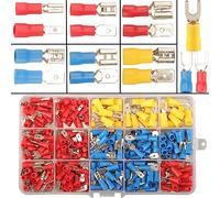 330pcs Capicorda Elettrici Assortiti, 15 Tipi Capicorda a Crimpare Connettori per Cavi Elettrici, Terminali Elettrici Connettore Elettrico, Terminale Connettori Isolati con Crimpro a Spada e Forcella